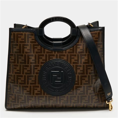 fendi canvas tote|fendi runaway shopping tote.